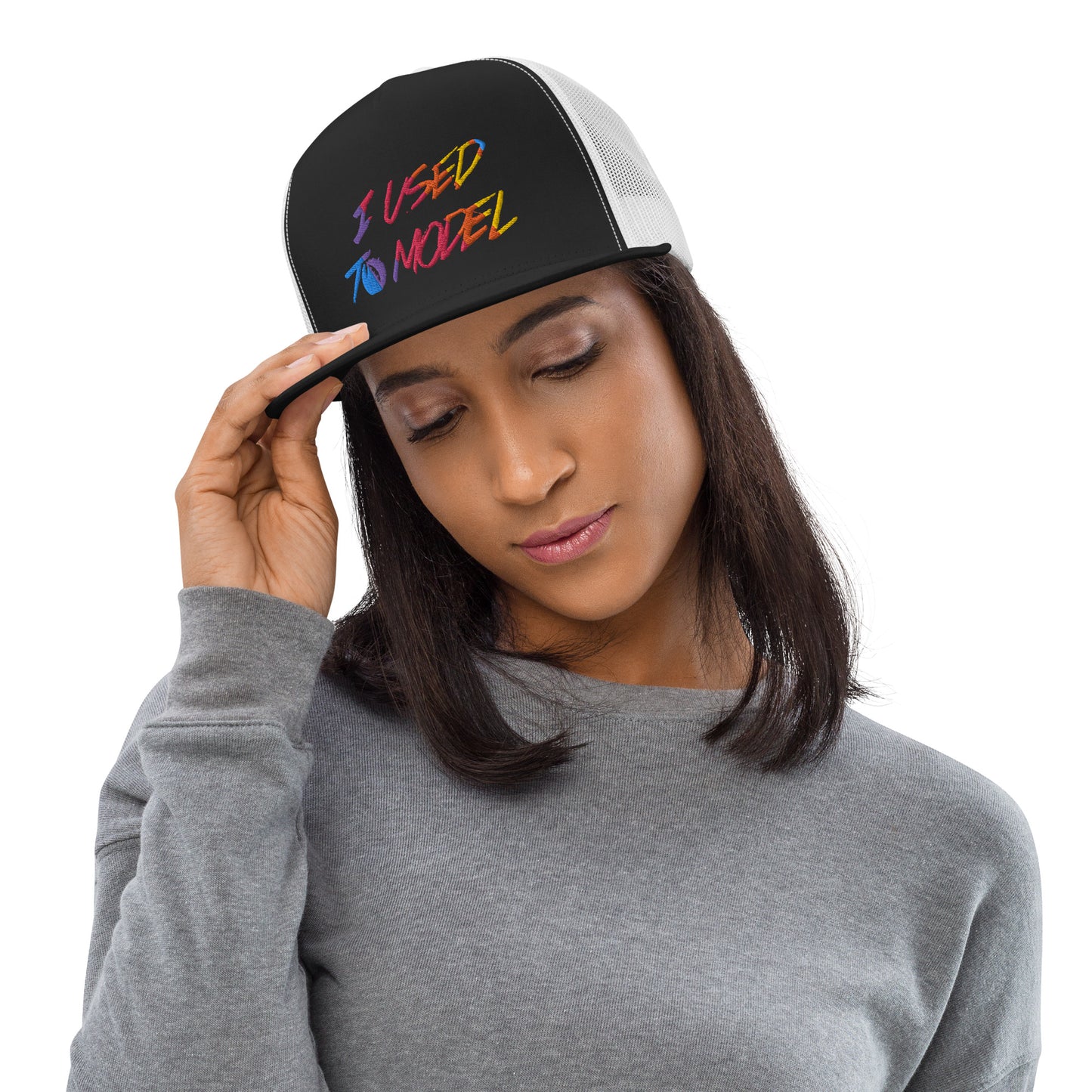 I Used To Model - Rainbow Trucker Cap