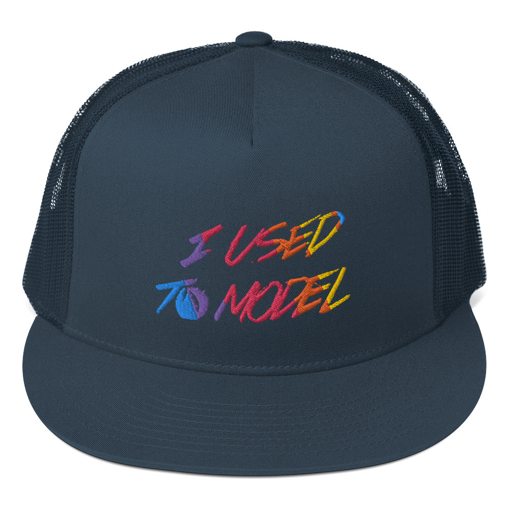 I Used To Model - Rainbow Trucker Cap