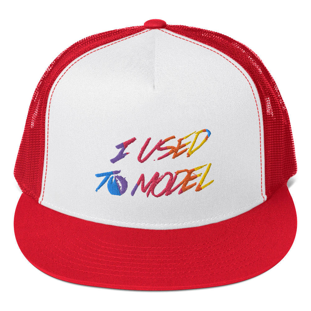 I Used To Model - Rainbow Trucker Cap