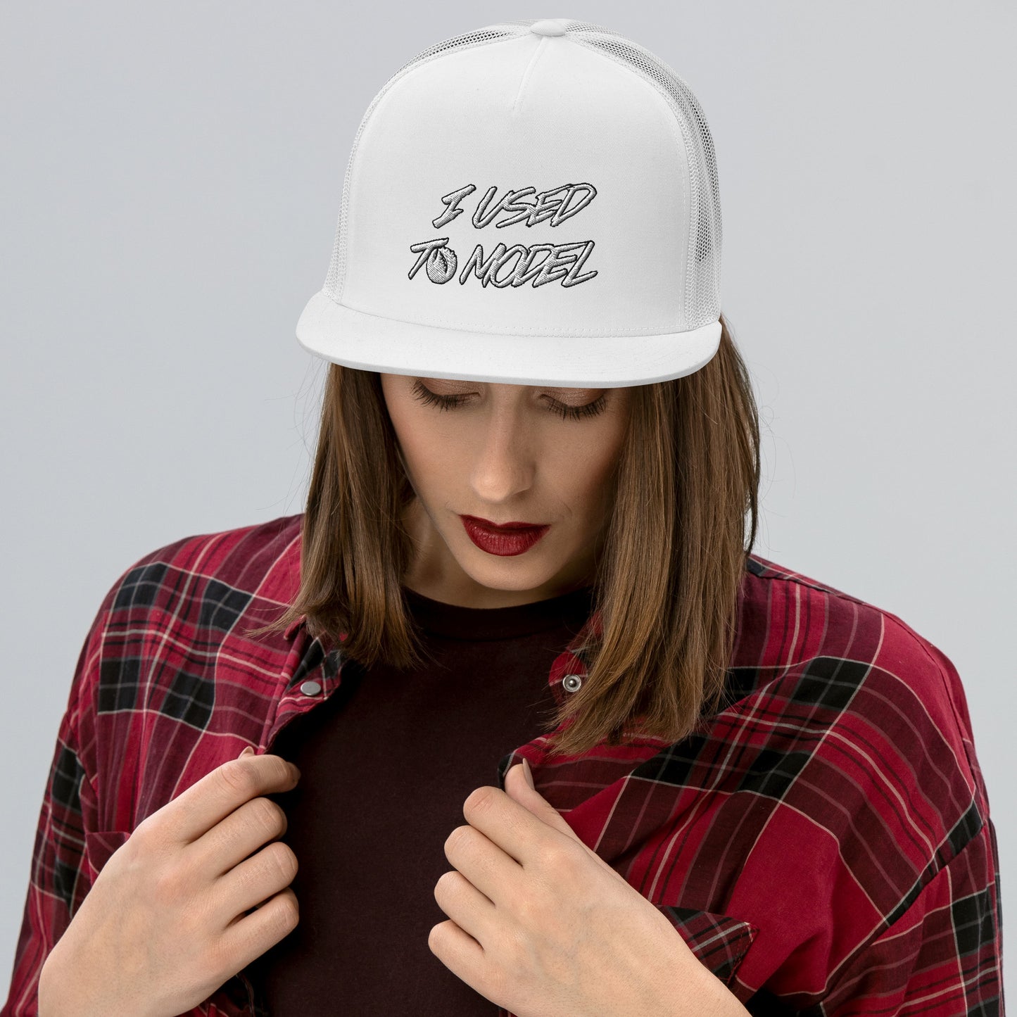 I Used To Model - Embroidered Trucker Cap