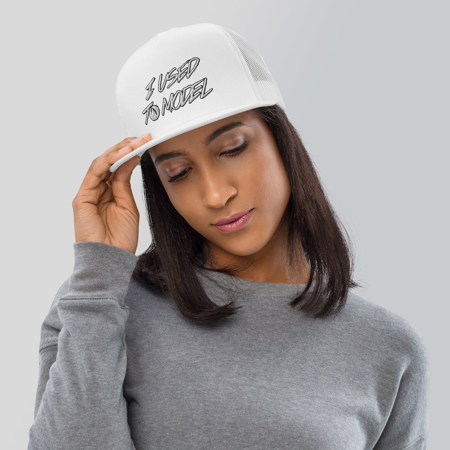 I Used To Model - Embroidered Trucker Cap