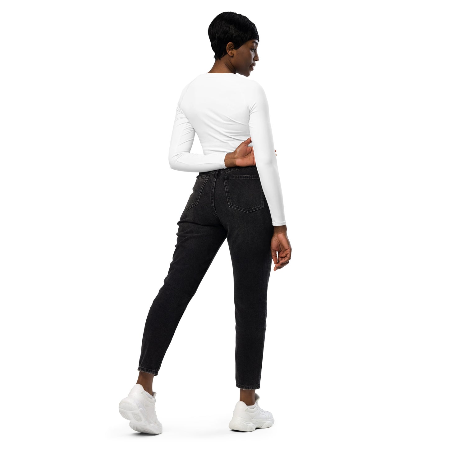 I Used To Model - Recycled long-sleeve crop top