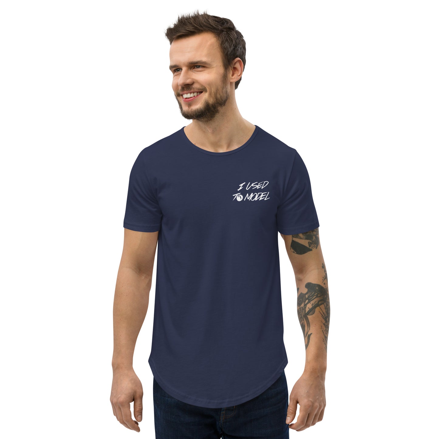 I Used To Model - Curved Hem T-Shirt