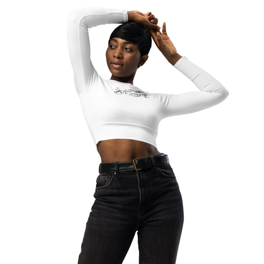 I Used To Model - Recycled long-sleeve crop top