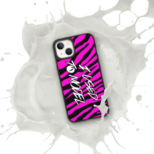 I Used To Model - Pink Zebra iPhone case